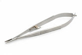Castroviejo-Barraquer Needle Holder with Lock – Straight & Curved (Round) 5″–8″