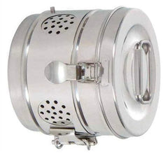 TISCO Lifecare Dressing Drum 12x10 Inch Stainless Steel Medical Sterilization Drum