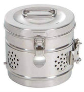 TISCO Lifecare Dressing Drum 12x10 Inch Stainless Steel Medical Sterilization Drum