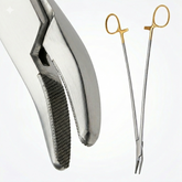 TISCO Lifecare Finochietto Needle Holder Angled Tip with T.C. 25 CM / 10 Inch Stainless Steel Surgical Instrument