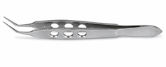 TISCO Lifecare Macpherson Forceps 5MM Angled 1×2 Teeth – Precision Ophthalmic Instrument for Secure Tissue Control