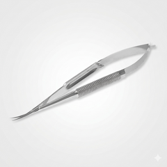 TISCO Lifecare Micro Scissor Spring Action Curved 7" (Flat Pattern) – Surgical Stainless Steel Precision Instrument