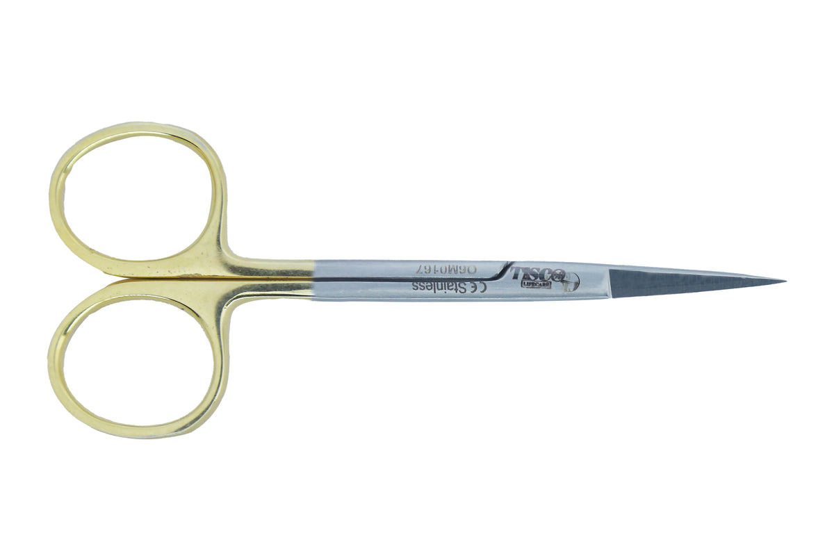 Tisco Lifecare Strabismus Scissors With T.C. — Straight & Curved 4" | Ophthalmic Precision Scissors