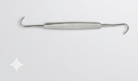 TISCO Lifecare Arruga Hook Double-End – Precision Surgical Instrument for Gynecological Procedures