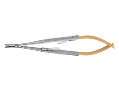 TISCO Lifecare Castroviejo Needle Holder with Lock with Tungsten Carbide 5 Inch Curved (Round)