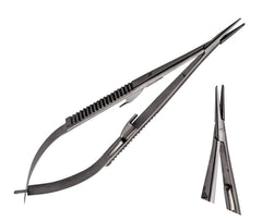 TISCO Lifecare Castroviejo Needle Holder with Lock 5 Inch Straight (Round) Stainless Steel Surgical Instrument