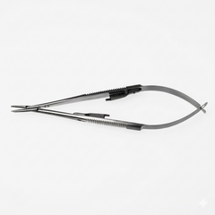 TISCO Lifecare Castroviejo Needle Holder Standard Jaws Curved With Lock – Precision Ophthalmic Microsurgical Instrument