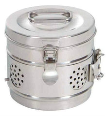 TISCO Lifecare Dressing Drum 11x5 Inch Stainless Steel Medical Sterilization Drum