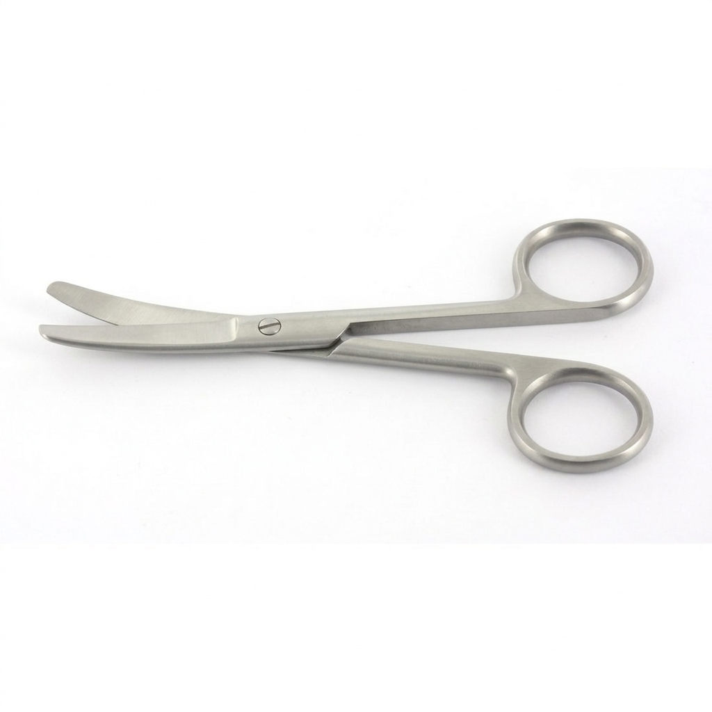 TISCO Lifecare Dressing Scissor Curved (Both Tips Blunt) 8 Inch Stainless Steel Surgical Scissors