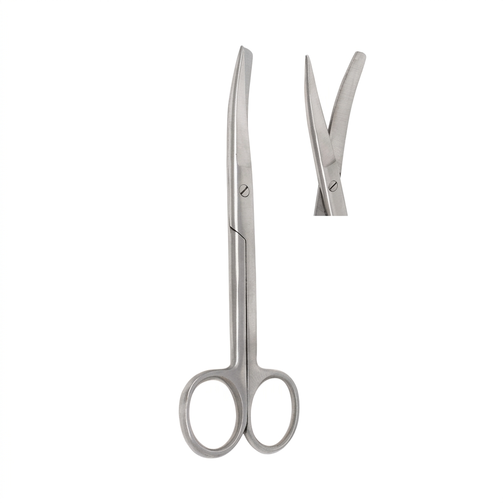 TISCO Lifecare Dressing Scissor Curved (1 Sharp x 1 Blunt Tip) 5" Stainless Steel Surgical Scissors