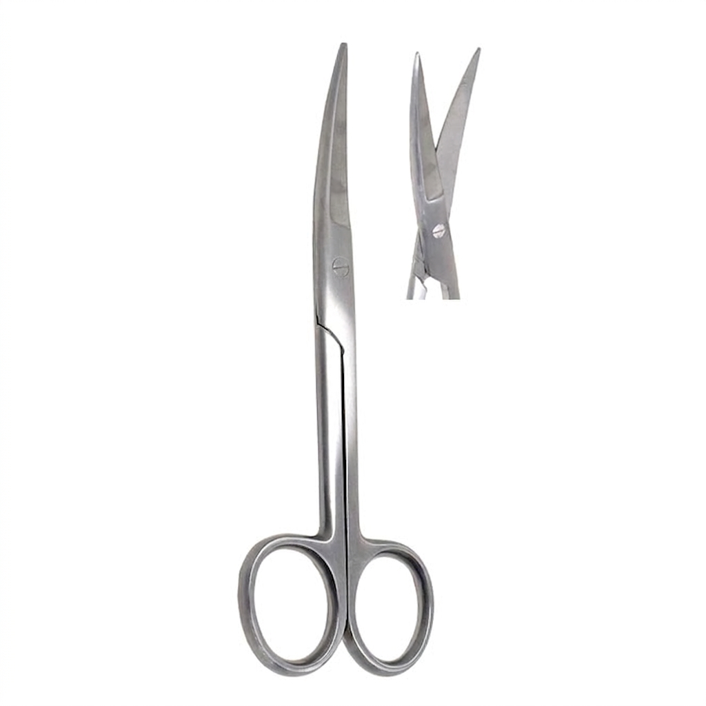 TISCO Lifecare Dressing Scissor Curved (Both Tips Pointed) 5" Stainless Steel Surgical Scissors