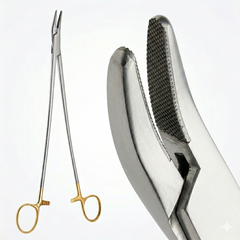 TISCO Lifecare Finochietto Needle Holder Angled Tip with T.C. 18 CM / 7 Inch Stainless Steel Surgical Instrument