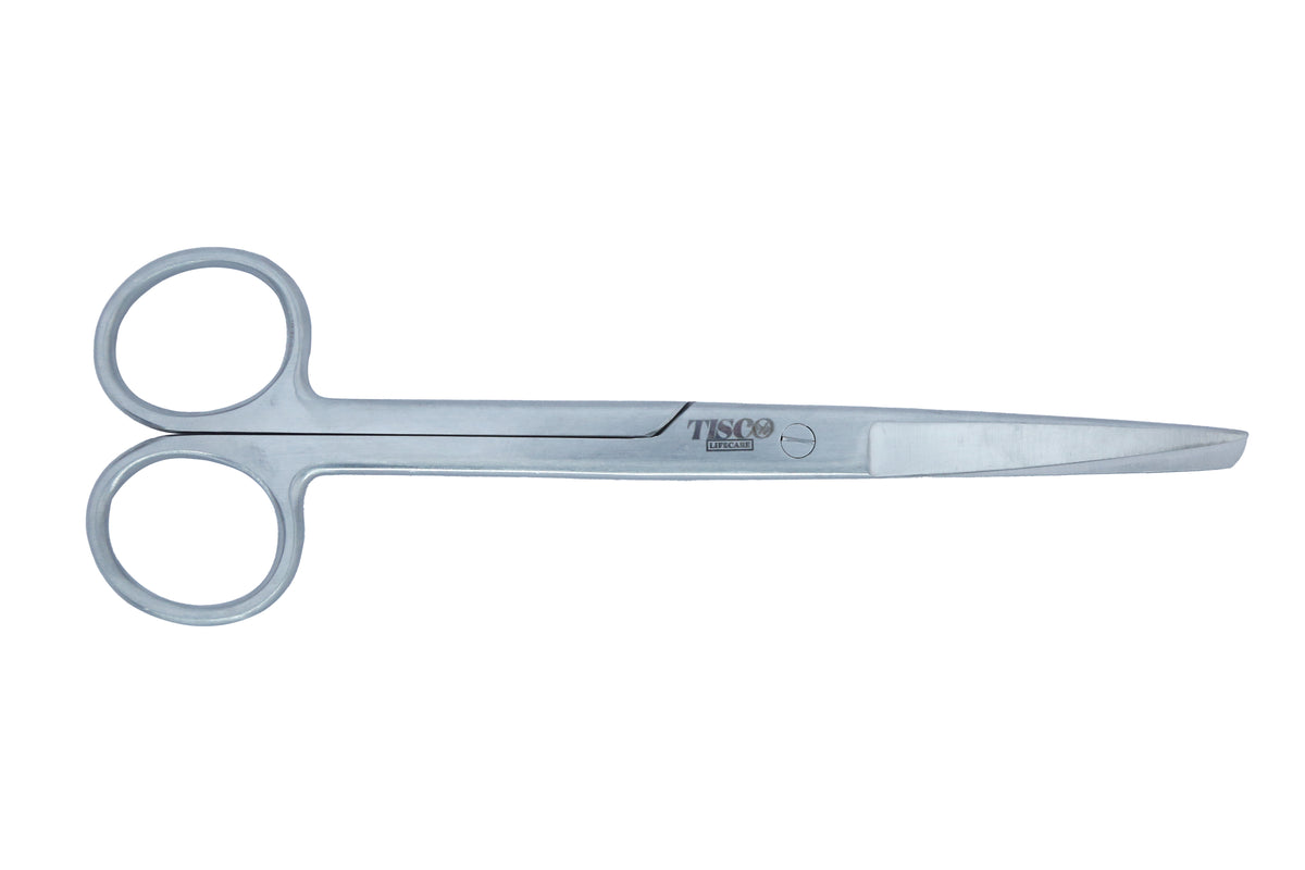 TISCO Lifecare Dressing Scissor Straight (1 Sharp x 1 Blunt Tip) 5" Stainless Steel Surgical Scissors