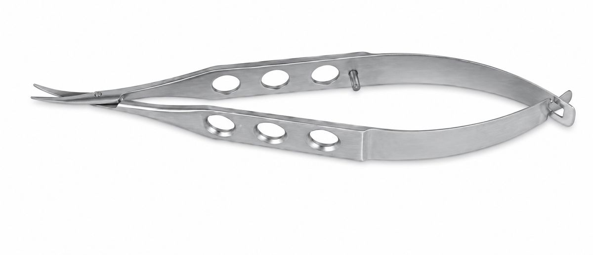 TISCO Lifecare castroviejo  Micro Corneal Scissor Full Curved (Hole) – Precision Ophthalmic Instrument for Advanced Corneal Dissection